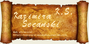 Kazimira Sečanski vizit kartica